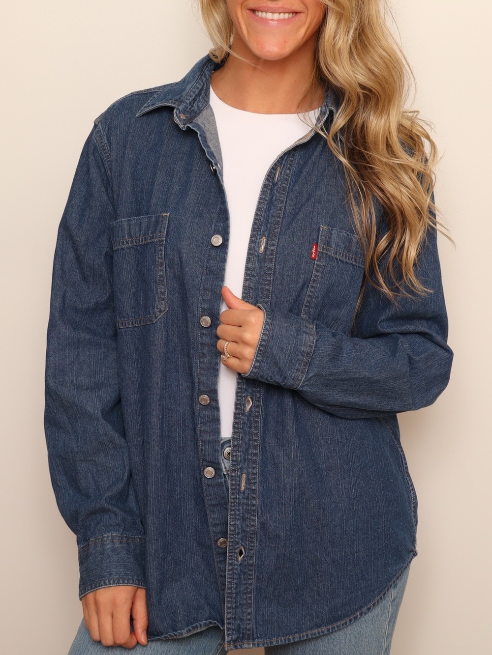 Classic Levi’s Regular Denim Short Sleeve Button Down Shirt